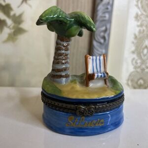 Trinket Box | St. Lucia Palm Tree | Trinkets Too! Sunglasses Shade Hat